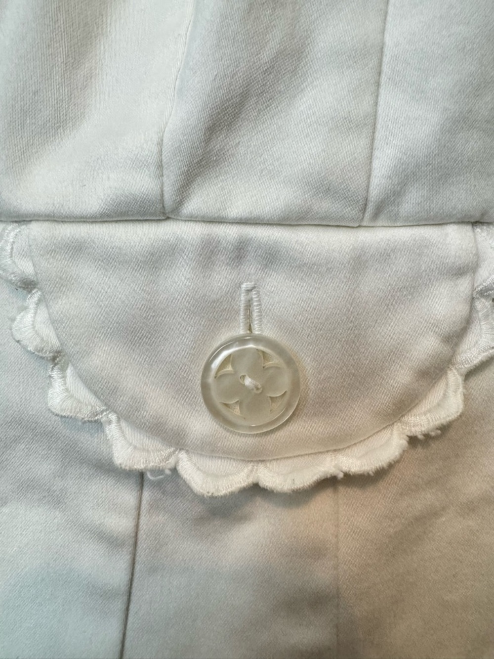 Harold’s White Cropped Jacket Womens Medium Scalloped Button Front Blazer - Picture 6 of 7